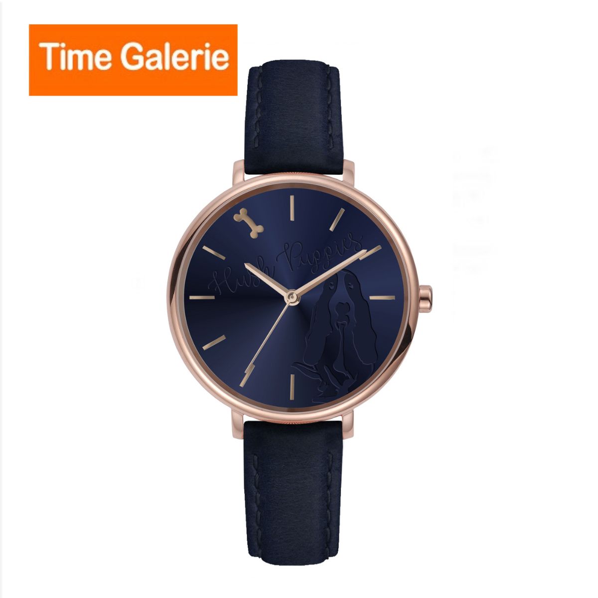 Hush Puppies Orbz HP.3876L.2503 Black Leather Band Women Watch